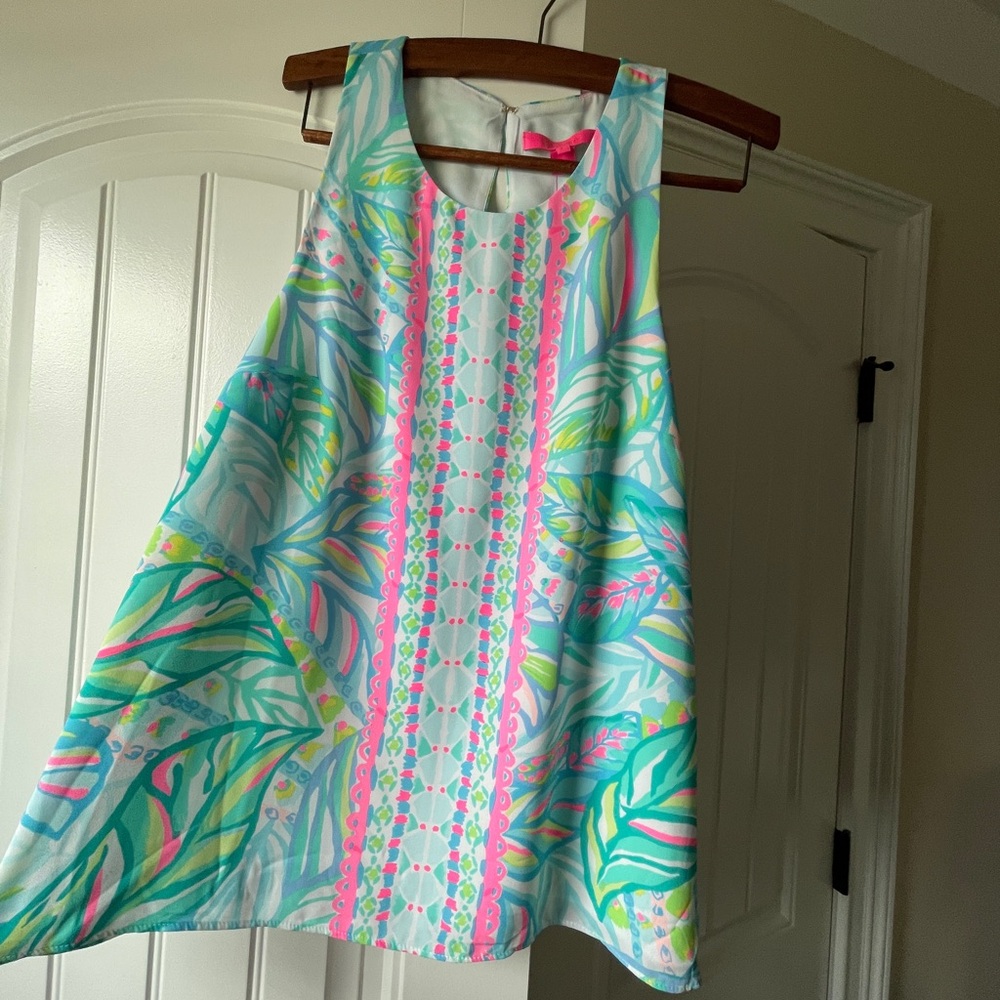 Lilly Pulitzer Vibrant Pink and Blue Top